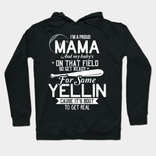 Proud Mama Baseball Shirt Funny Mom Of Baseball Player Gifts Hoodie